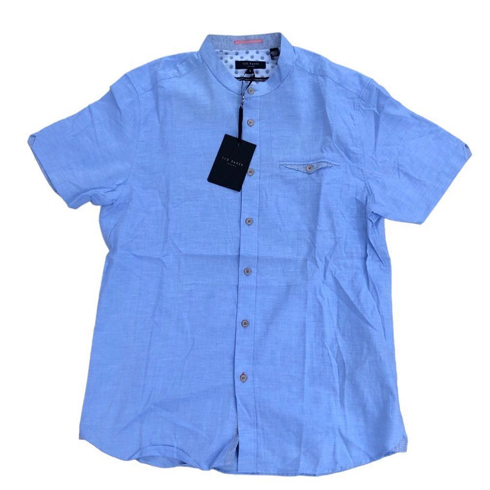 Brand New 175$ Retail Ted Baker Grandad Collared Shirt Size 4
